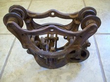 Vintage Cast Iron Louden Jr Hay Barn Trolley Pulley Fairfield Iowa 