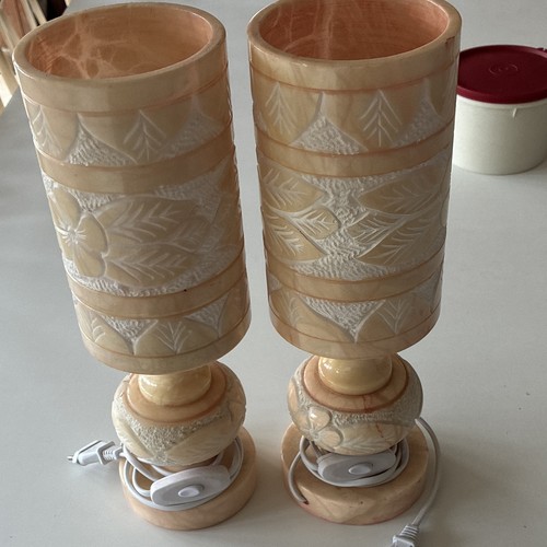 Paire lampes table pierre - table,