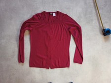 Beau gilet cardigan rouge carmin T38 ou 36