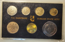 Set Turquie (Turkey) années mixés 6 pièces et 1 jeton de 1937-1970