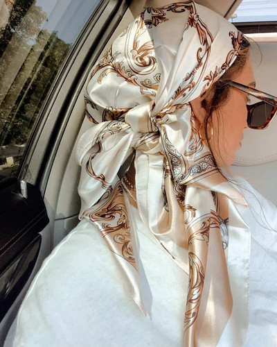 Foulard carré satin hijab - foulard,