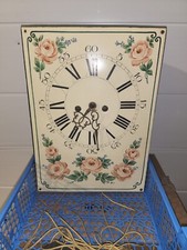 Très Rare Horloge Pendule Comtoise Cadran Tôle Émaillés 18 Ème