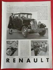 Publicité Automobile RENAULT Cabriolet MONASTELLA  6 & 8 Cylindres + DUCCO 1930 