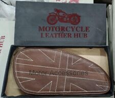 Genouillère en cuir de réservoir d'essence adaptée aux Royal Enfield Intercep...