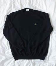 Lacoste Pull Pure Laine Vierge Noir Taille 7 en Super Etat.