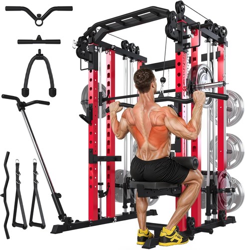Smith machine lat pulldown - w/,