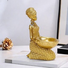 Statue africaine, pièce maîtresse de table, ornement de table pour armoire,