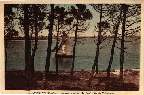 Cpa fromentine bateau de - fromentine,