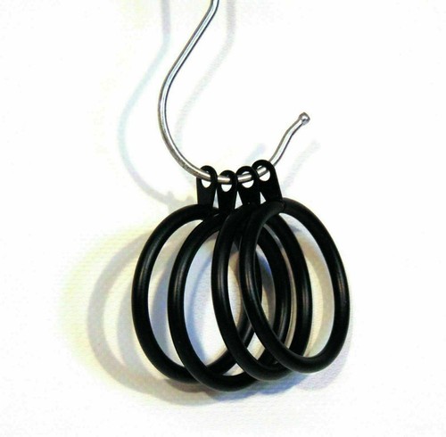 Anneaux métal noir - 4, x