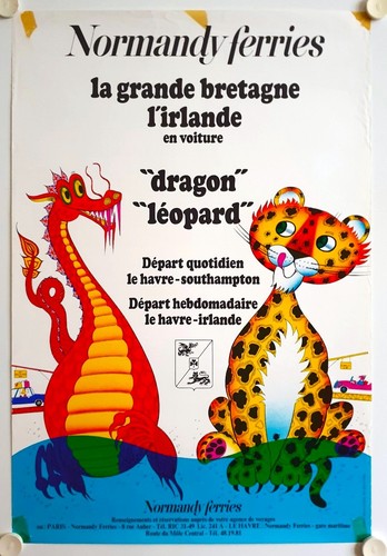 Affiche normandy ferries - affiche,