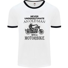 Vieil Homme Motard Moto Drôle