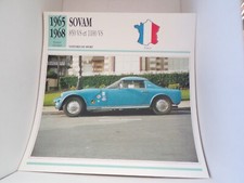 FICHE CARD carte car voiture france sovam 850vs 1100 vs