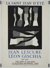Lescure & Gischia La Saint Jean d'été 1964 Affiche Originale Exposition