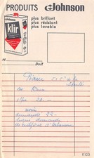 Facture   PRODUITS JOHNSON