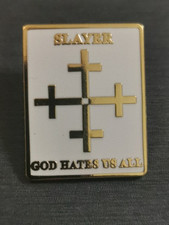 SLAYER pin Badge New High Quality South Of Heaven Reign In Blood Kerry King 