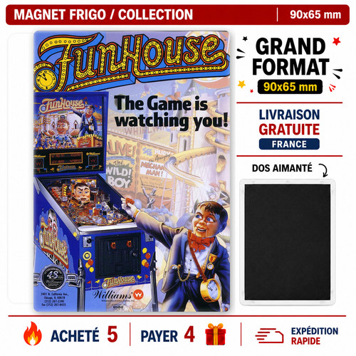 Magnet frigo flipper fun - magnet,
