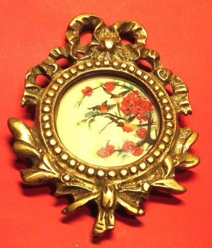 Cadre bronze ancien orné - cadre,