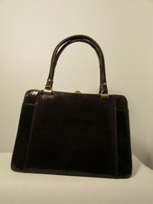  sac vintage python MARRON