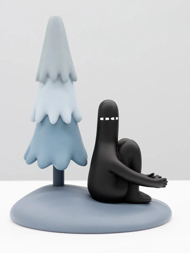 Sculpture painter waiting - sculpture, "waiting
