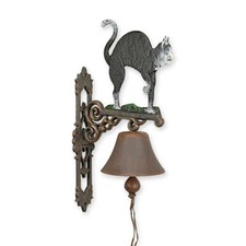 9934868 Cloche Murale En Fonte Rustique Chat L Environ 43Cm