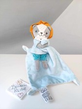 Doudou Plat/Mouchoir Lion Bleu