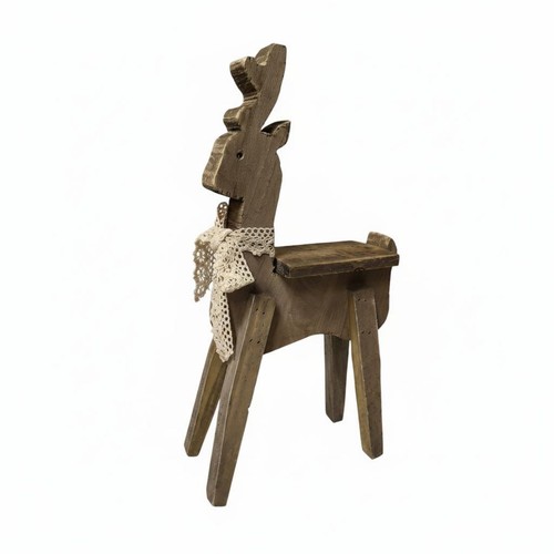 Objet déco cerf bois - objet, en