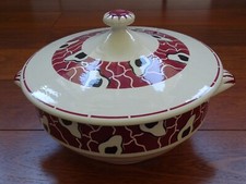 SARREGUEMINES DIGOIN ANCIENNE SOUPIERE EN FAIENCE ART DECO MODELE TARN BASQUE