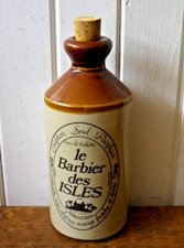 Bouteille flacon Céramique vide Le Barbier Des Isles Comptoir sud Pacifique