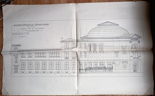 Plan architecture 1902 paris - architecture,
