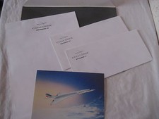 Pochette Air France CONCORDE 2 enveloppes, 2 papiers à lettres, 1 carte postale