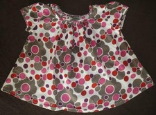 Tunique Blouse avec Motifs Ronds OKAIDI 4 ans Excellent état