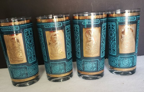 Vintage mcm turquoise and - turquoise, gold