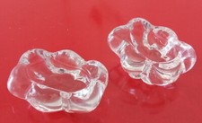 Vintage: Paire de jolis salerons en cristal Daum France.   C3