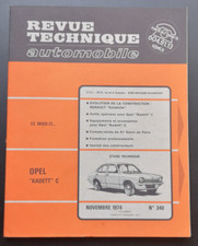 Revue technique OPEL Kadett C