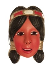 Vintage ancien masque carnaval Indienne Indien Marque César Réf 0006 