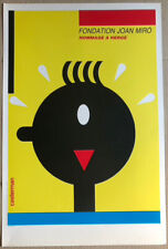 TINTIN AFFICHE EXPOSITION FONDATION JOAN MIRO HOMMAGE HERGÉ BARCELONE 1986
