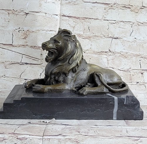 Superbe statue lion en - statue,