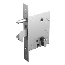 Serrure de portail en INOX à encastrer à crochet, axe 60 mm