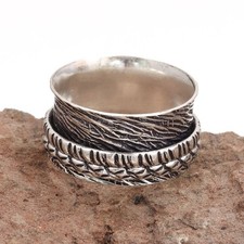 Bague toupie en argent pour femmes bague à quatre toupies bague bijoux en...