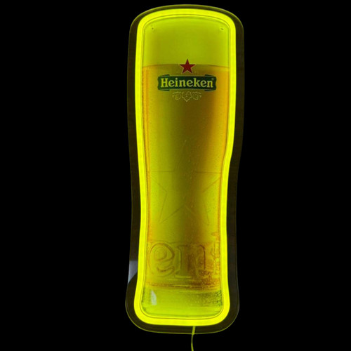Heineken beer glass neon - heineken,