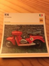 RUMI 125 Formichino 1954 Carte moto Collection Atlas Italie