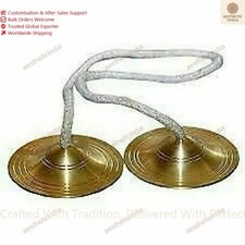 Fait à la Main Laiton Manjeera Percussion Indien Musical Cymbale Instrument