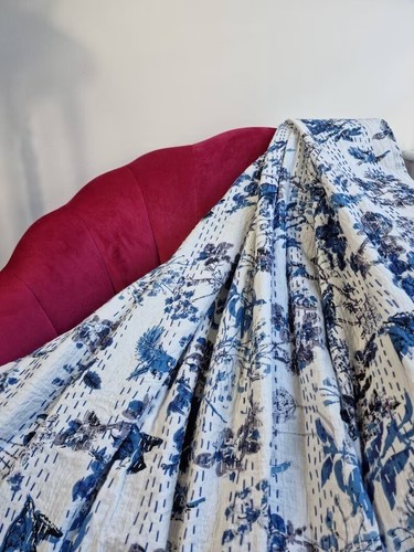 Indien bleu floral reine - bleu,