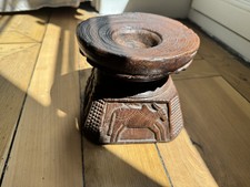 semoir agricole, Inde, Rahjastan, Bijini en bois sculpté à la main