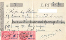 VIEUX PAPIER FISCAUX SUR