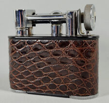 VINTAGE ART DECO BRIQUET ESSENCE BAKELITE & CUIR THE JUMBO CLASSIC  FUEL LIGHTER