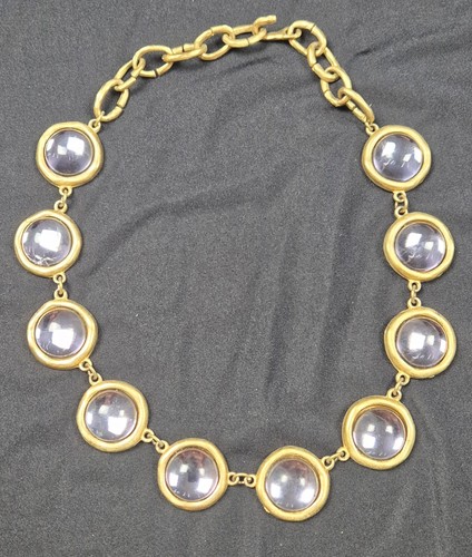 Ancien collier cabochon - , doré