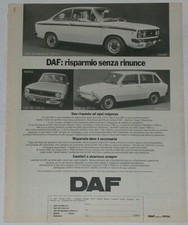 Advert Pubblicità 1974 DAF 66