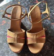 NEUF TRÈS JOLIES SANDALES 3 SUISSES COLLECTION COMPENSÉES CUIR ORIGINALES T38