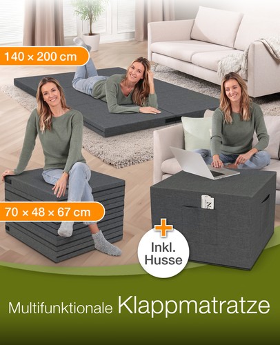 Dibea matelas pliant - dibea, 3-en-1